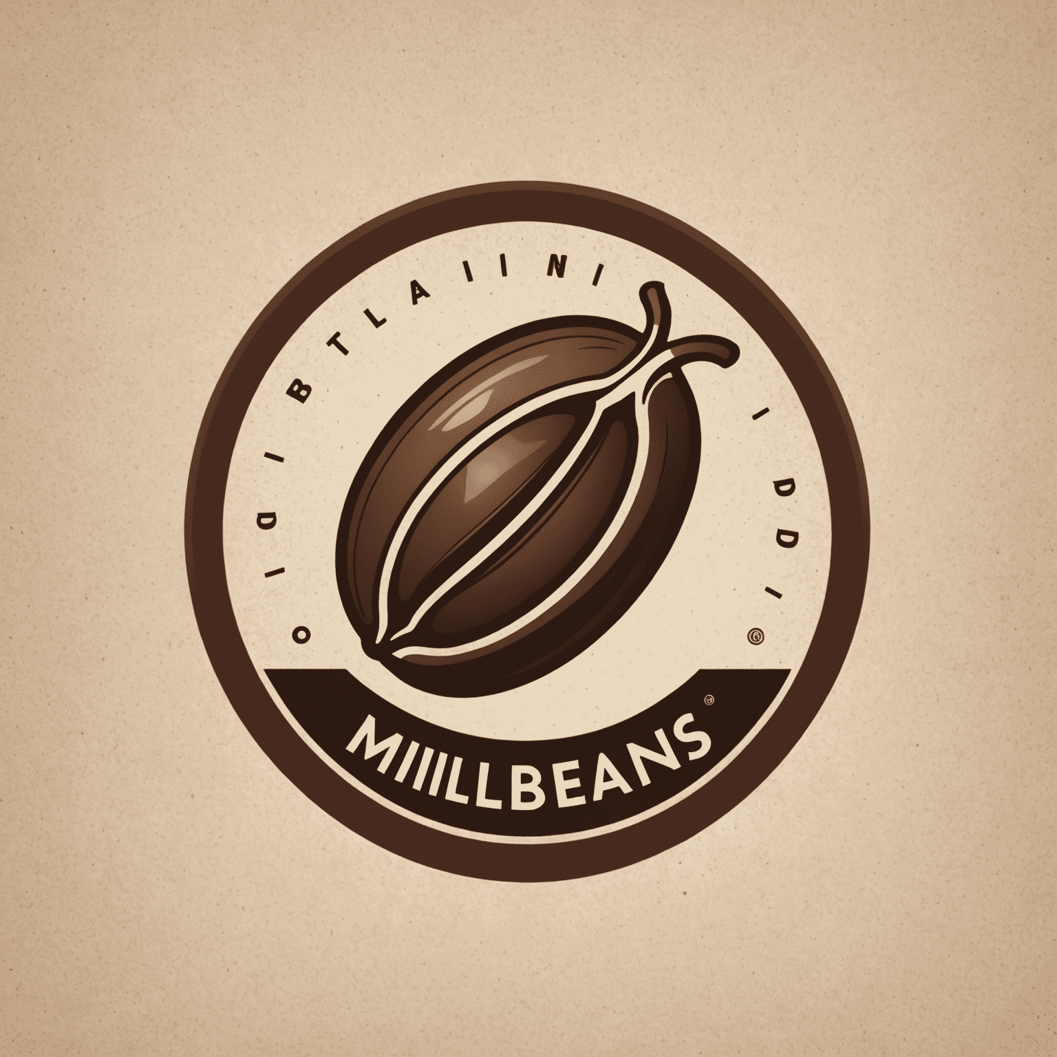 Millbeans App logo featuring a stylized coffee bean and mill