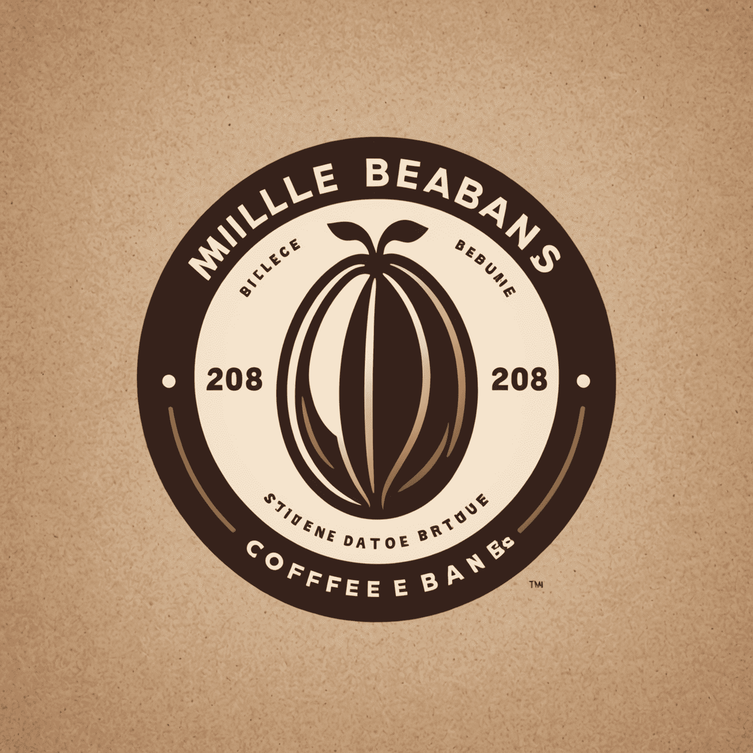 Millbeans App logo featuring a stylized coffee bean and mill