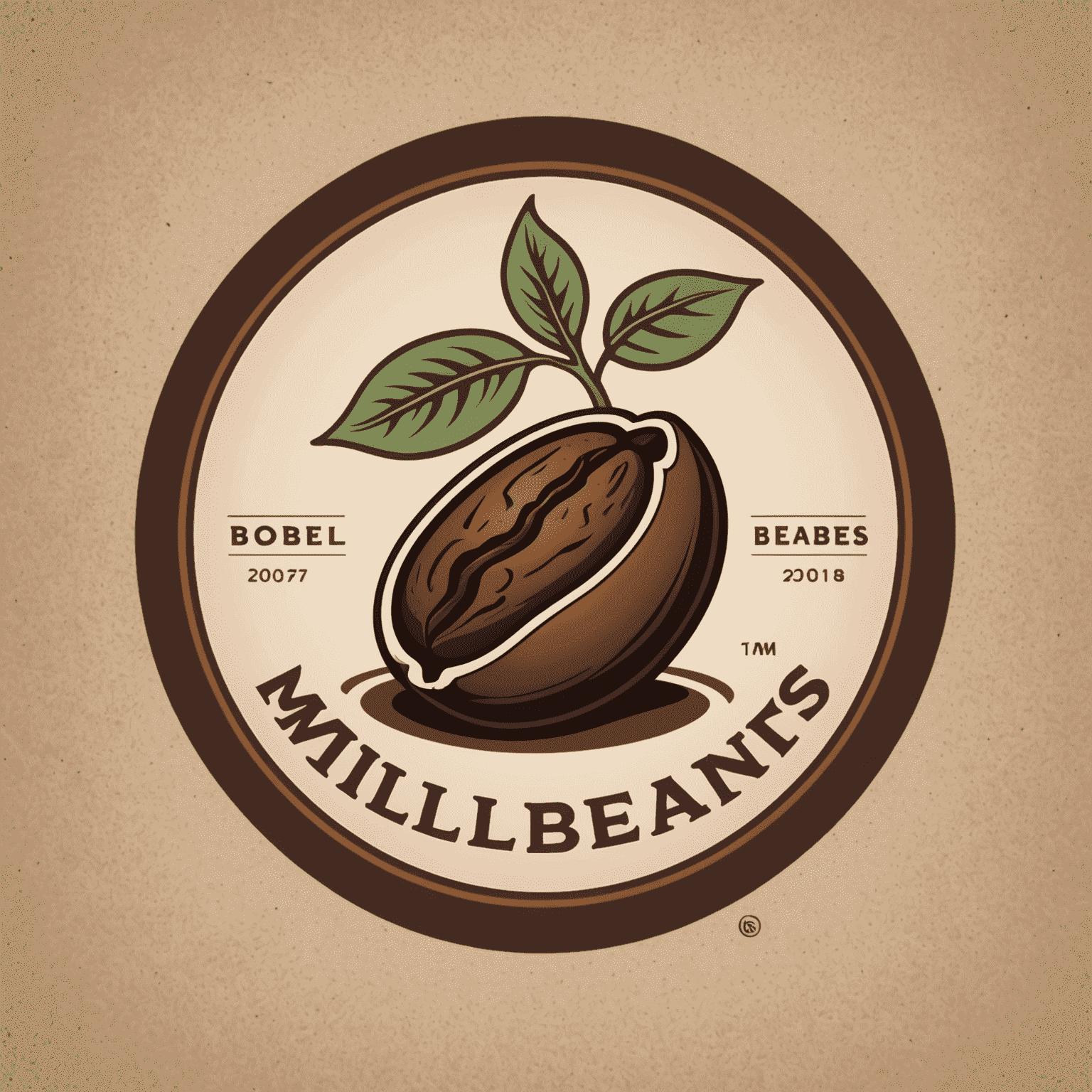 Millbeans App logo featuring a stylized coffee bean and mill