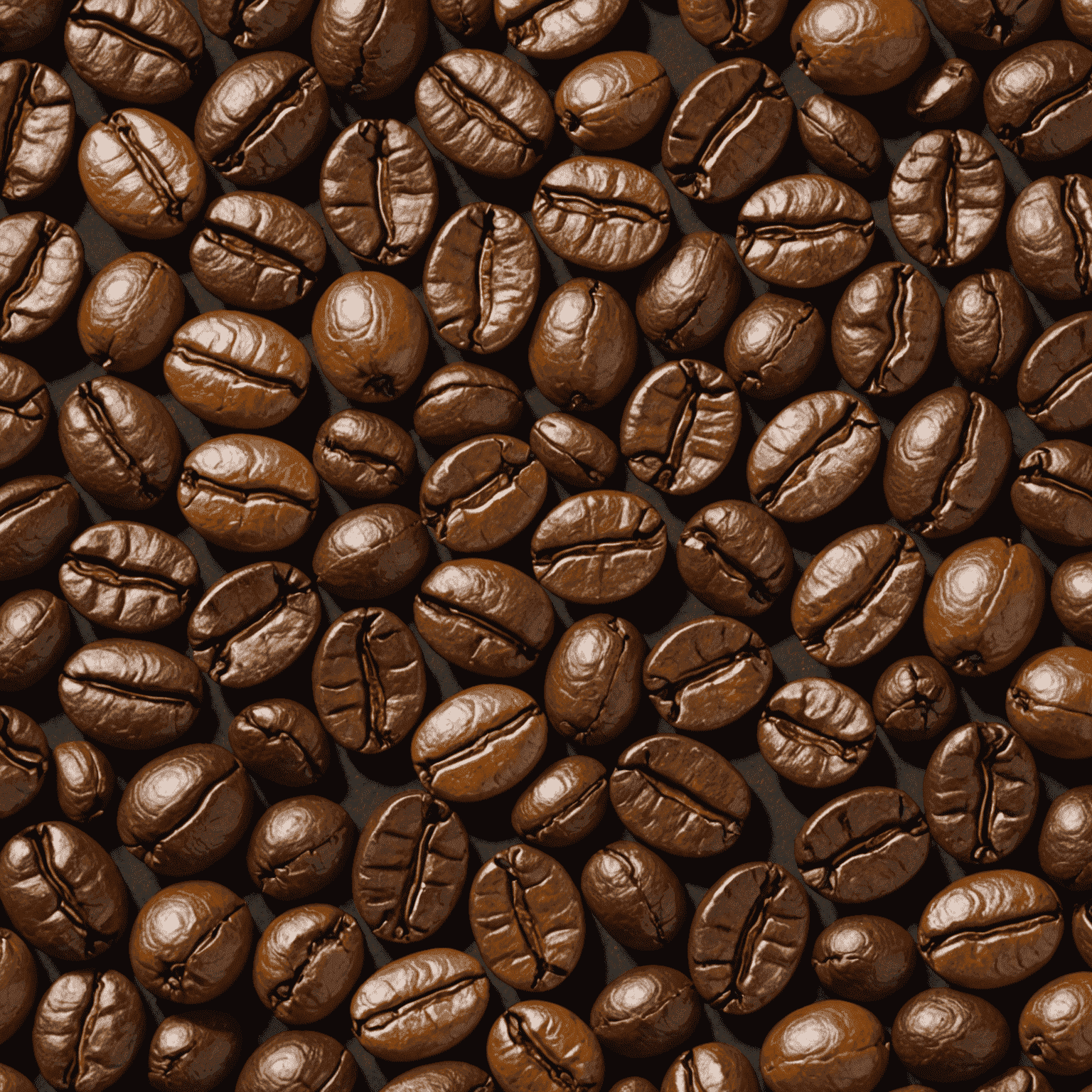 A diverse array of coffee beans from different regions, showcasing the variety in the catalog